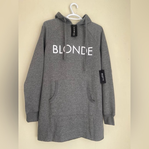 Xs/s Blonde Long Hooded Sweatshirt - Picture 3 of 4
